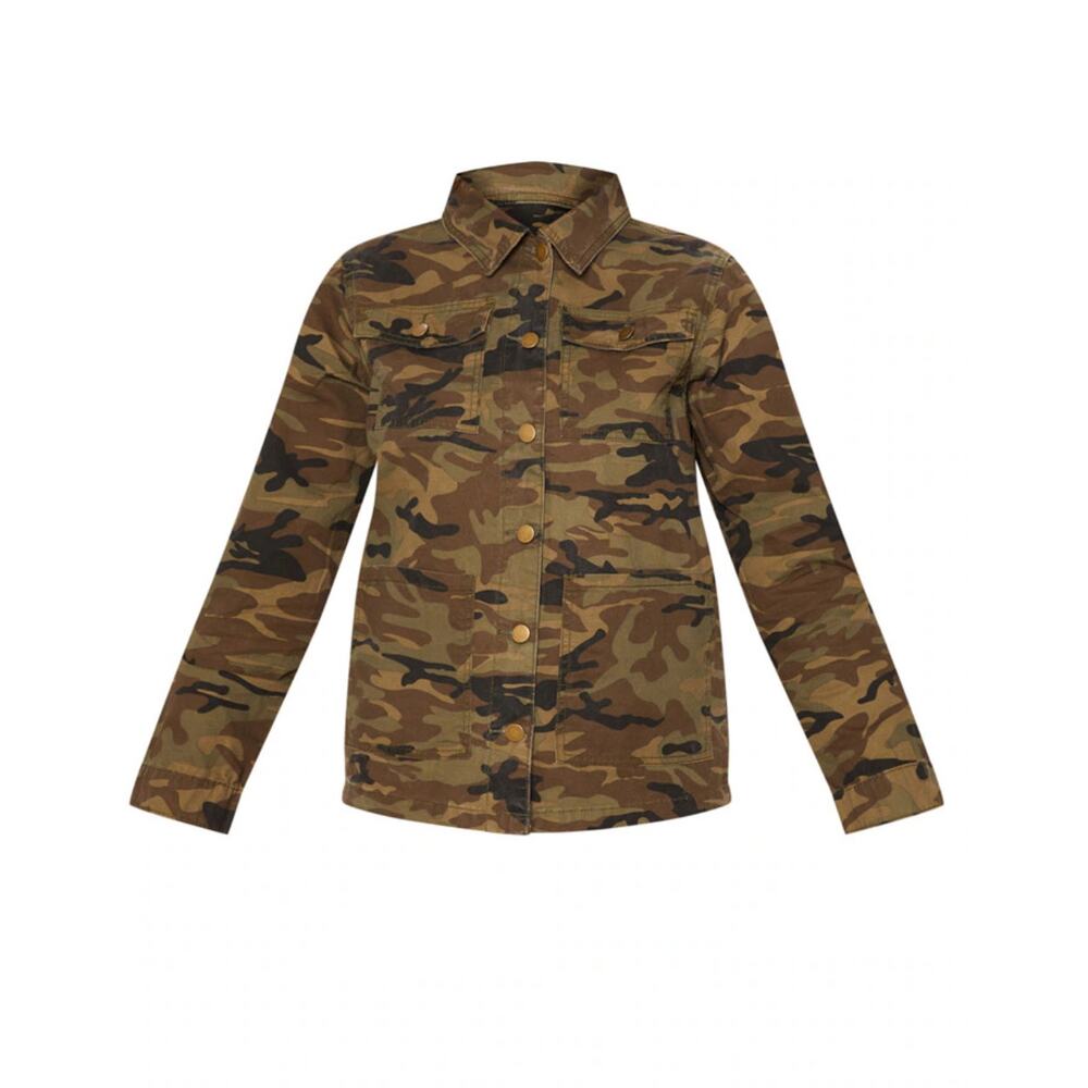 CAMO TRUCKER DENIM JACKET SIZE 10 - Picture 2 of 5